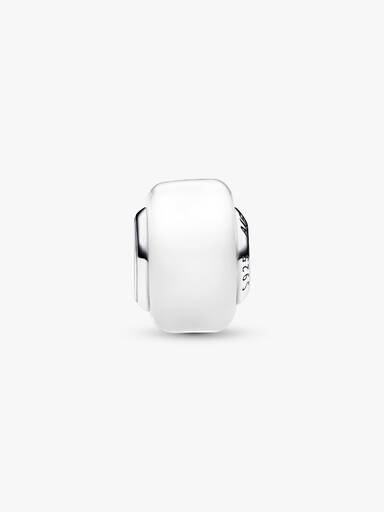 White Mini Murano Glass Charm