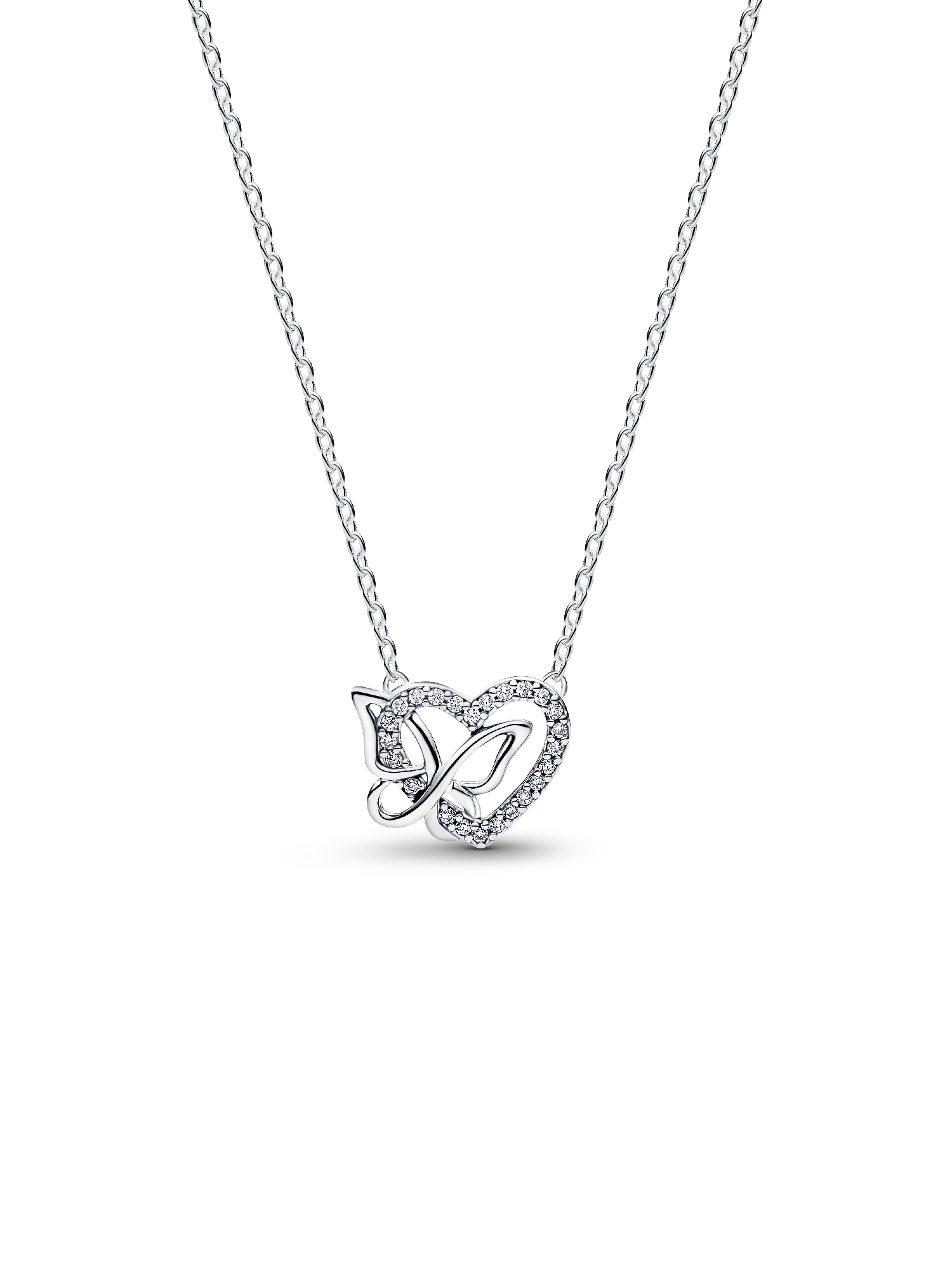 Entwined Heart & Butterfly Pendant Necklace | スターリングシルバー
