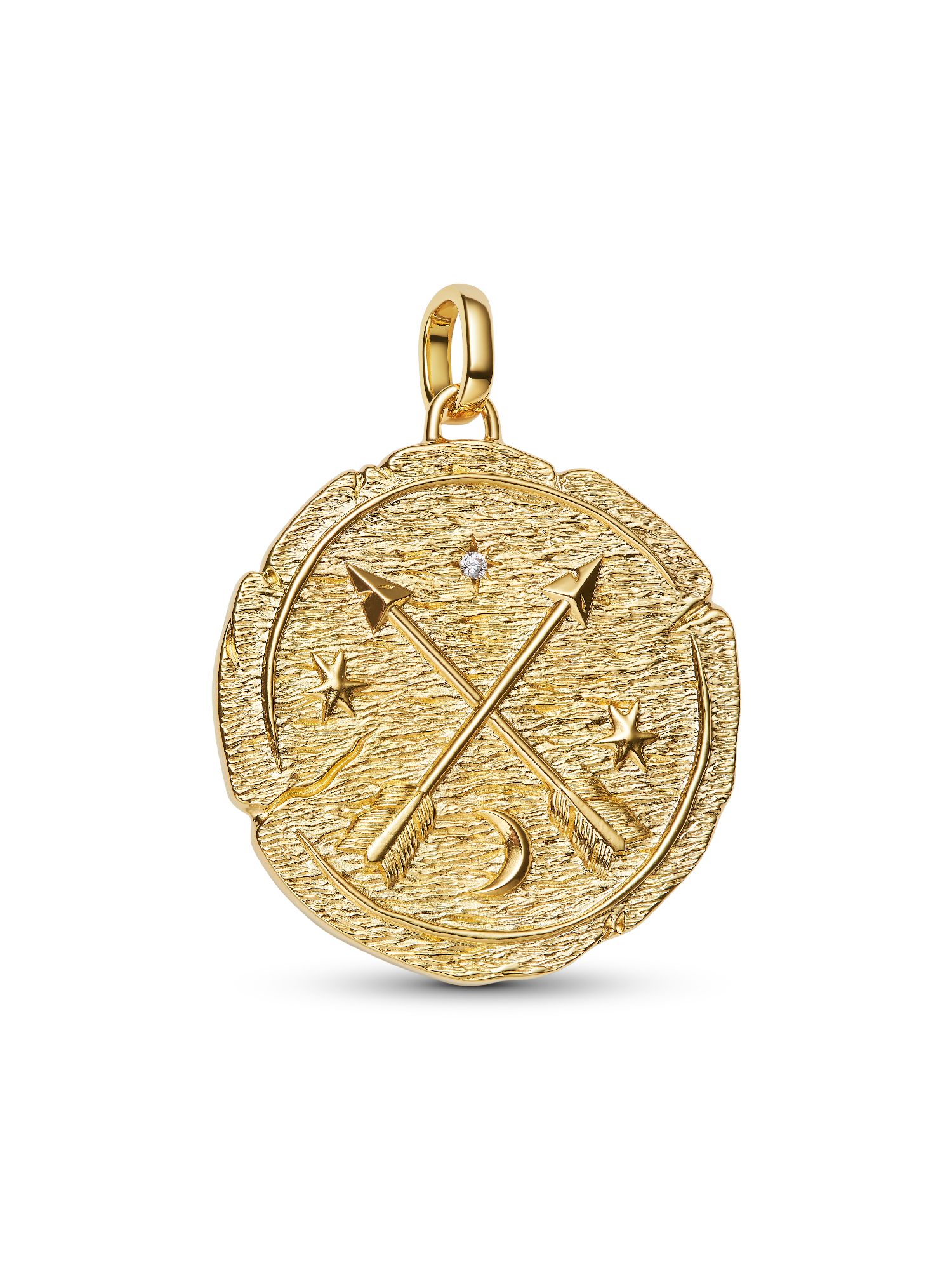 Crossing Arrows Oversized Medallion Charm | ゴールドプレーティング