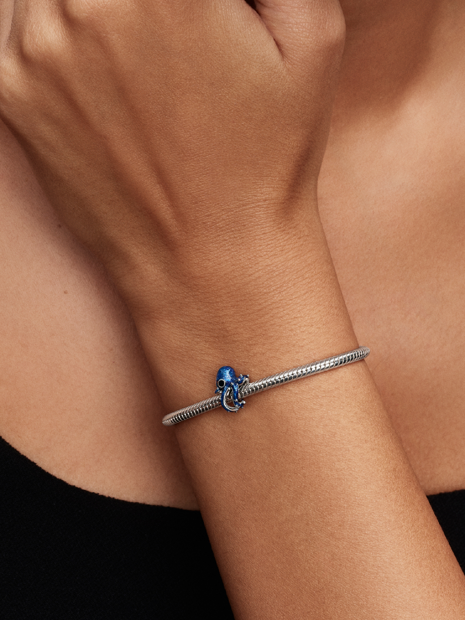 Blue Octopus Charm | スターリングシルバー | パンドラ'