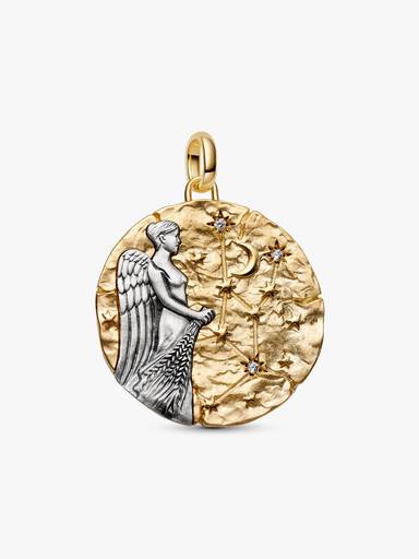 Virgo Zodiac Oversized Medallion Charm