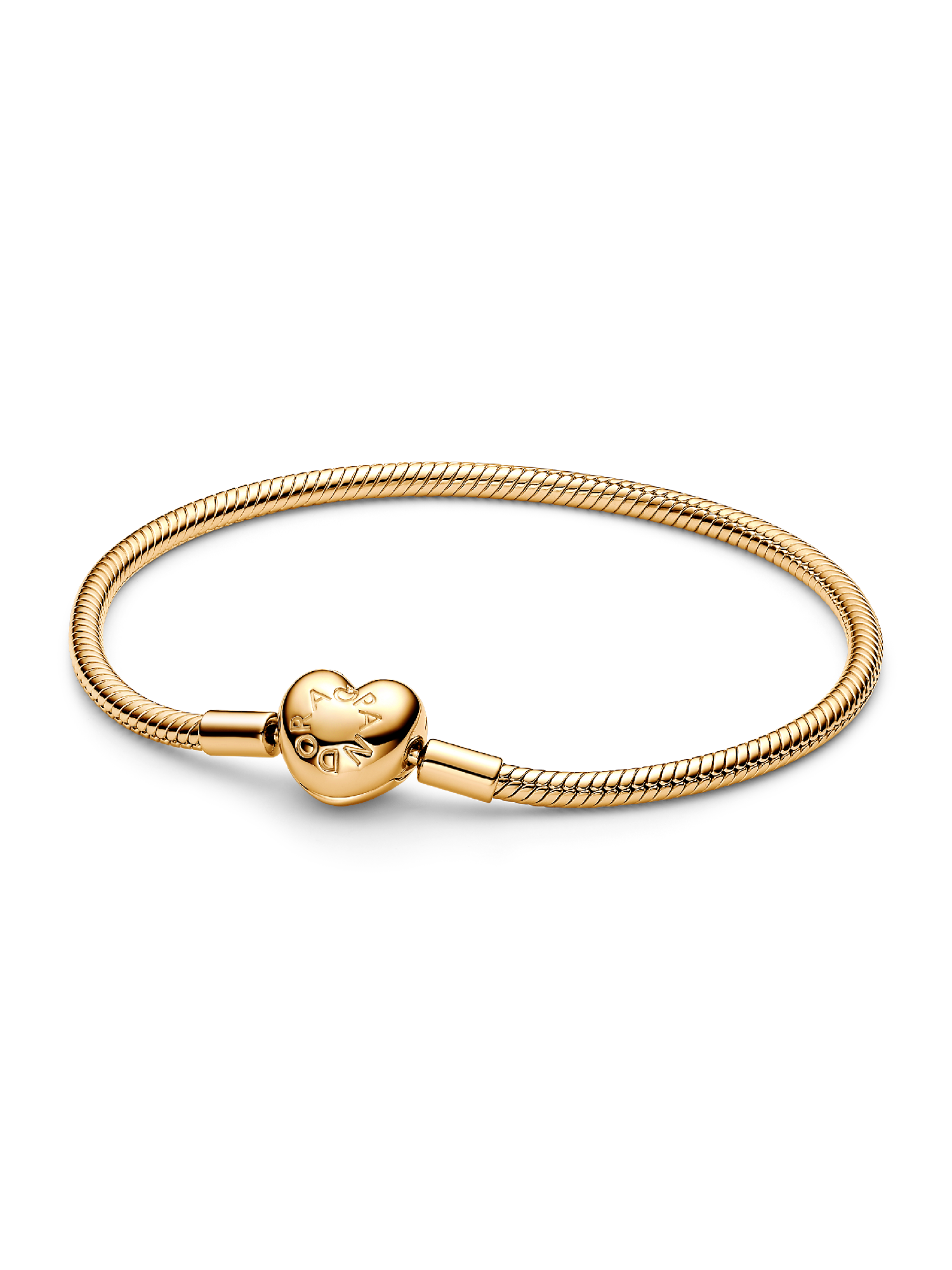 Pandora Moments Heart Clasp Snake Chain Bracelet | ゴールドプレー