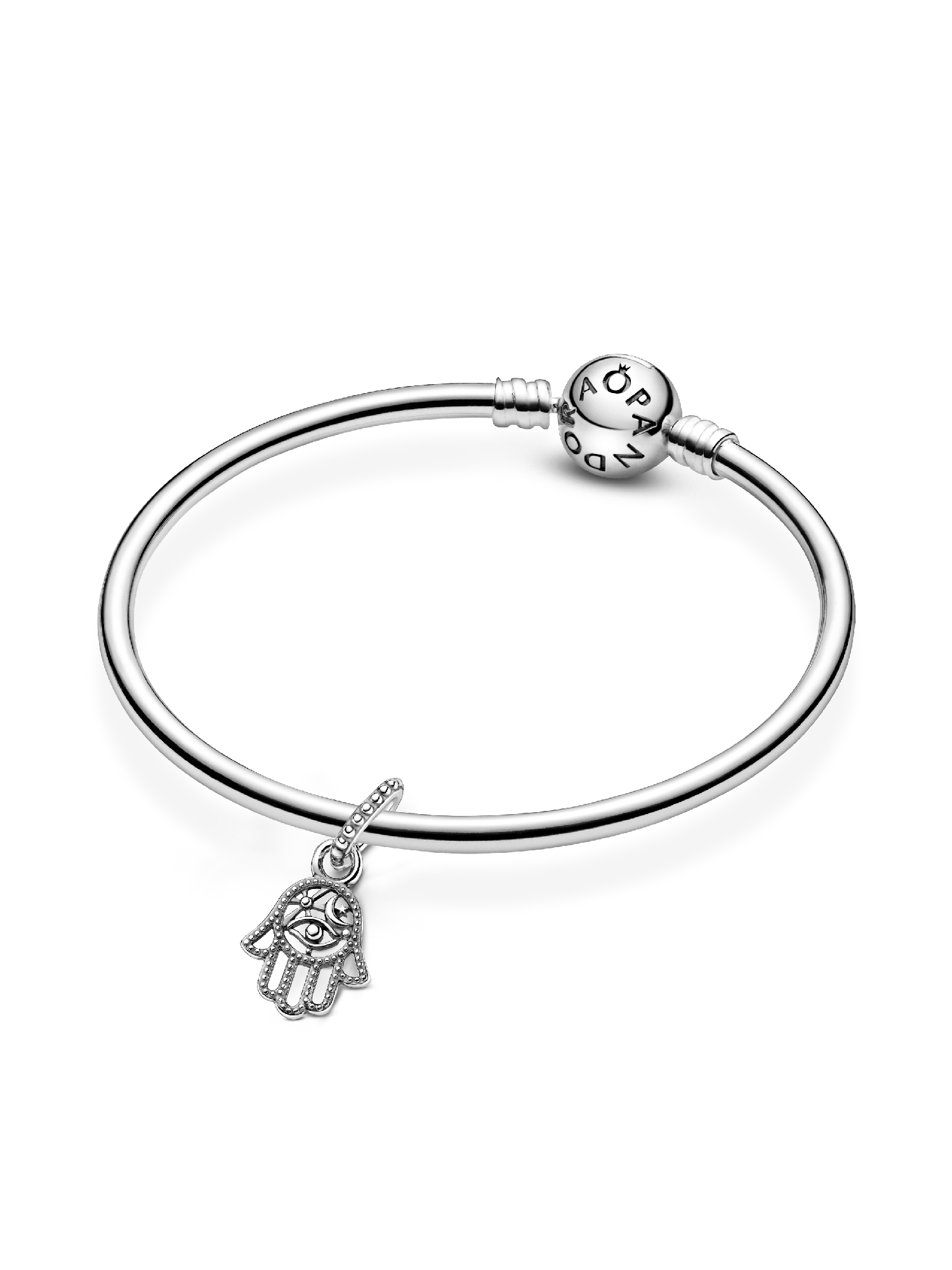 Protective Hamsa Hand Dangle Charm | スターリングシルバー | パンドラ'