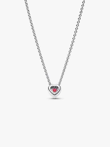 Elevated Red Heart Collier Necklace