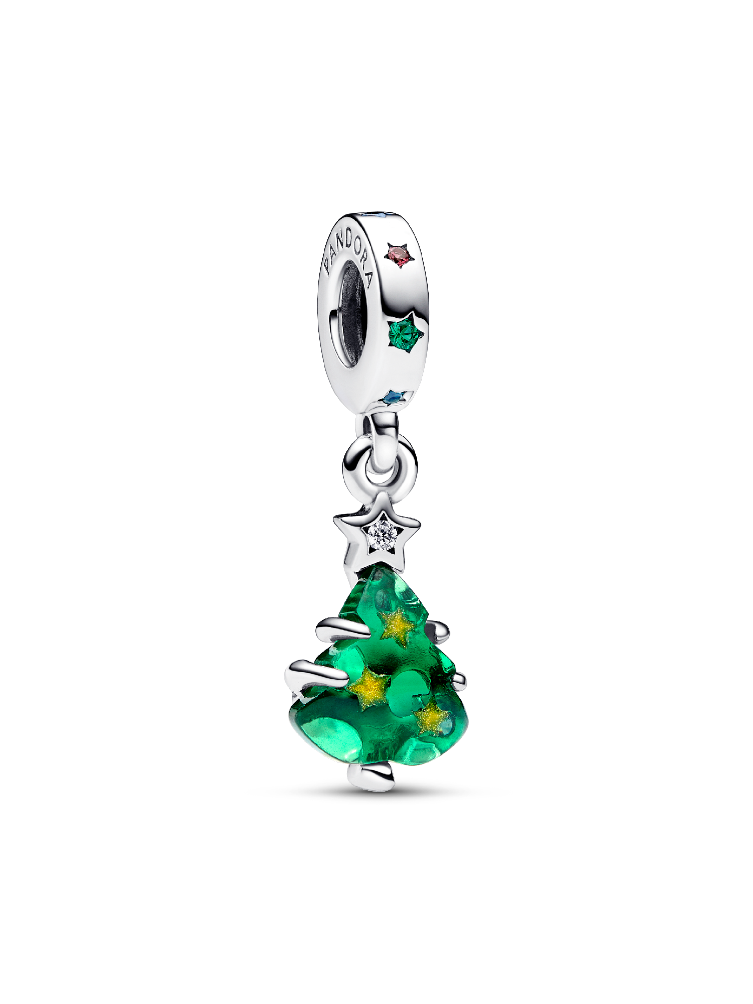 Sparkling Christmas Tree Dangle Charm | スターリングシルバー