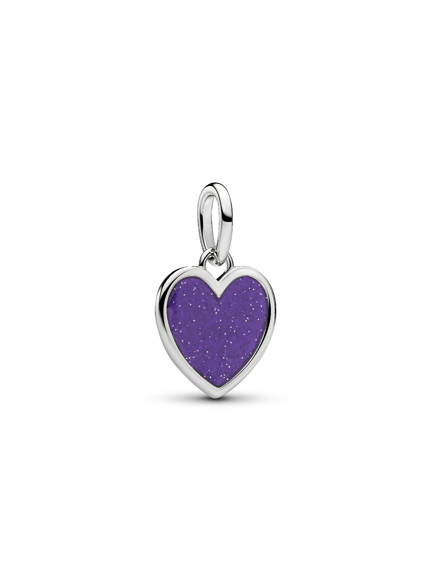 Engravable Purple Heart Dangle Charm