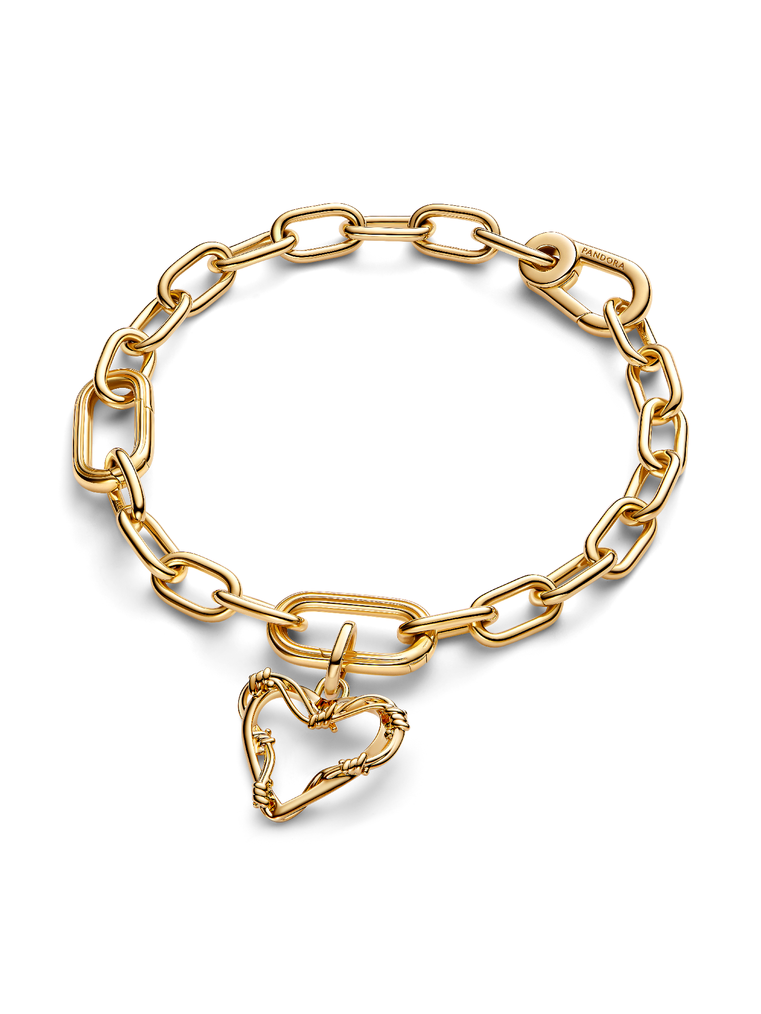 Wire Heart Dangle Charm | ゴールドプレーティング | パンドラ'