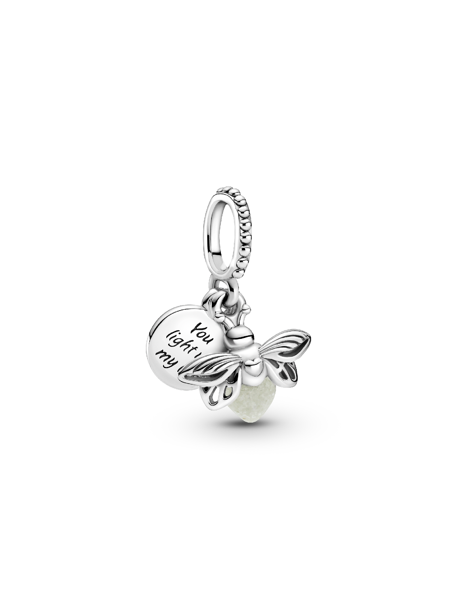 Glow-in-the-dark Firefly Dangle Charm | スターリングシルバー