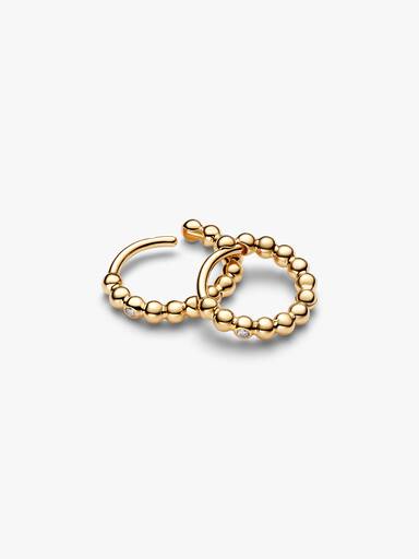 Beaded Huggie Earrings