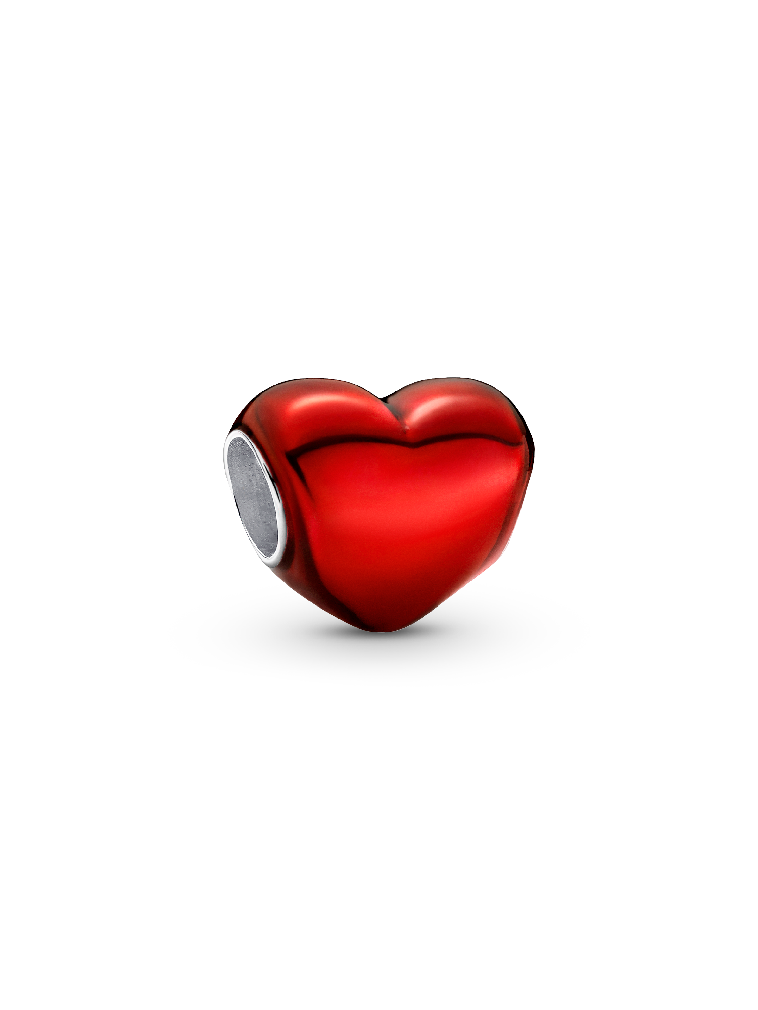 Metallic Red Heart Charm | スターリングシルバー | パンドラ'