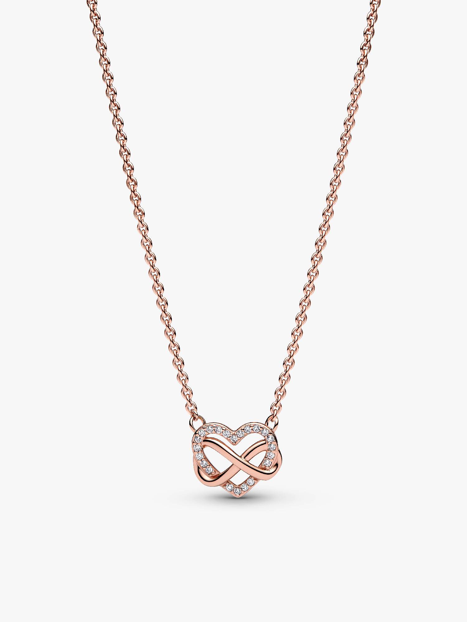 Sparkling Infinity Heart Collier Necklace