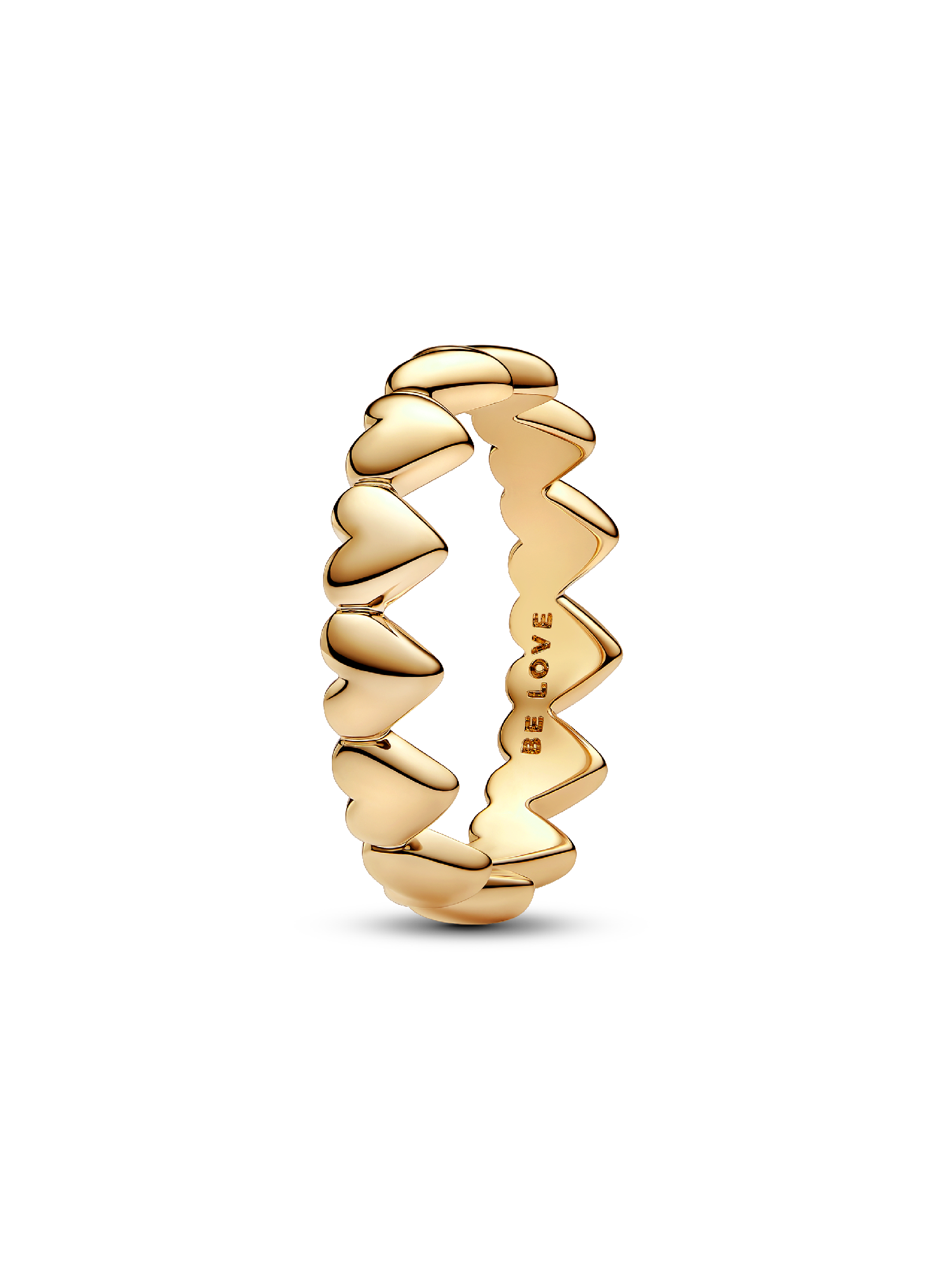 Row of Hearts Ring | ゴールドプレーティング | パンドラ'