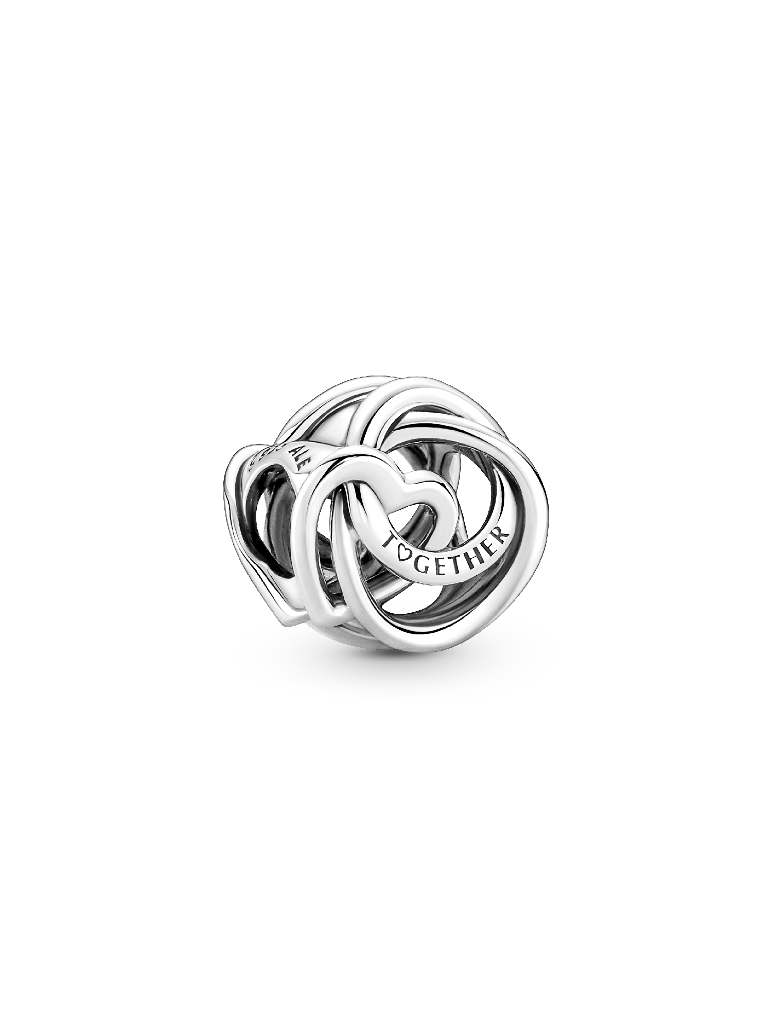 Family Always Encircled Heart Charm | スターリングシルバー | パンドラ'