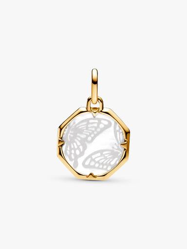 Pearlescent Butterfly Medallion Charm