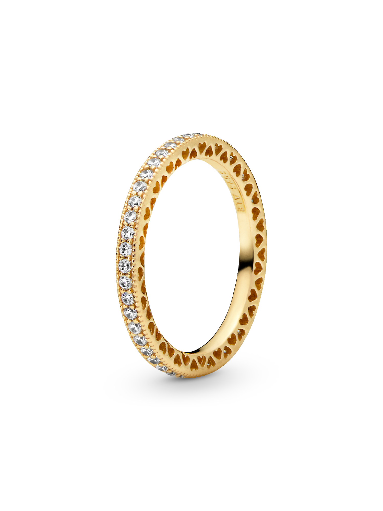 Sparkle & Hearts Ring | ゴールドプレーティング | パンドラ