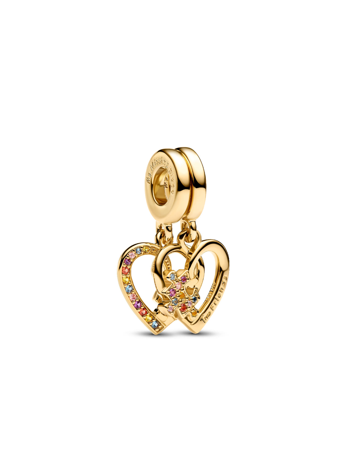 Splittable Puzzle Piece Hearts Dangle Charm