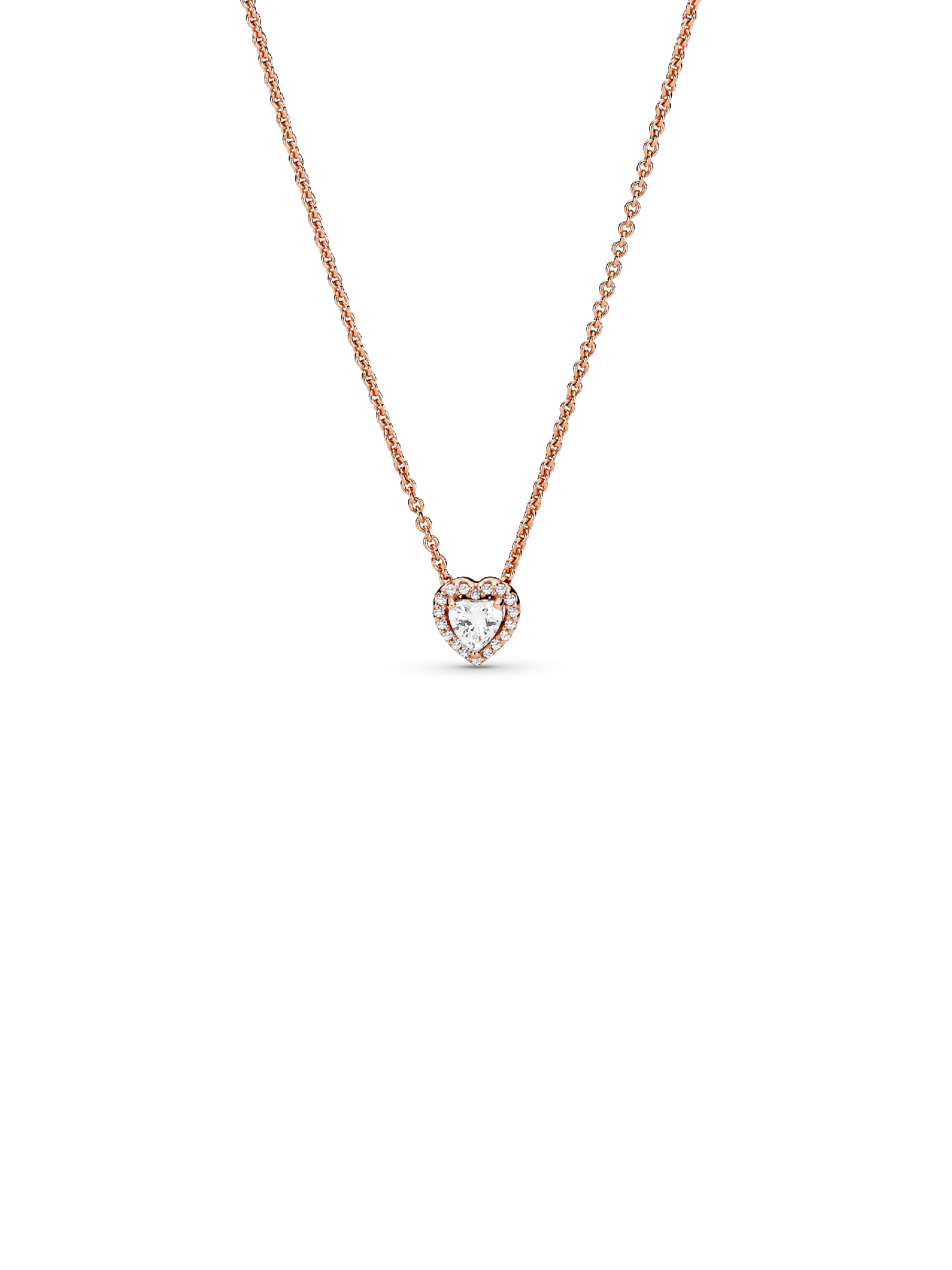 Sparkling Heart Collier Necklace | ローズゴールドプレーティング