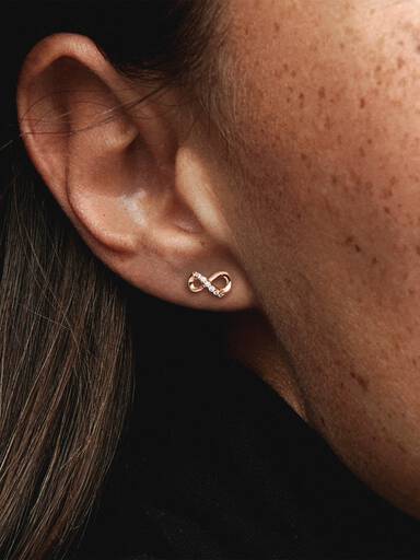 Sparkling Infinity Stud Earrings