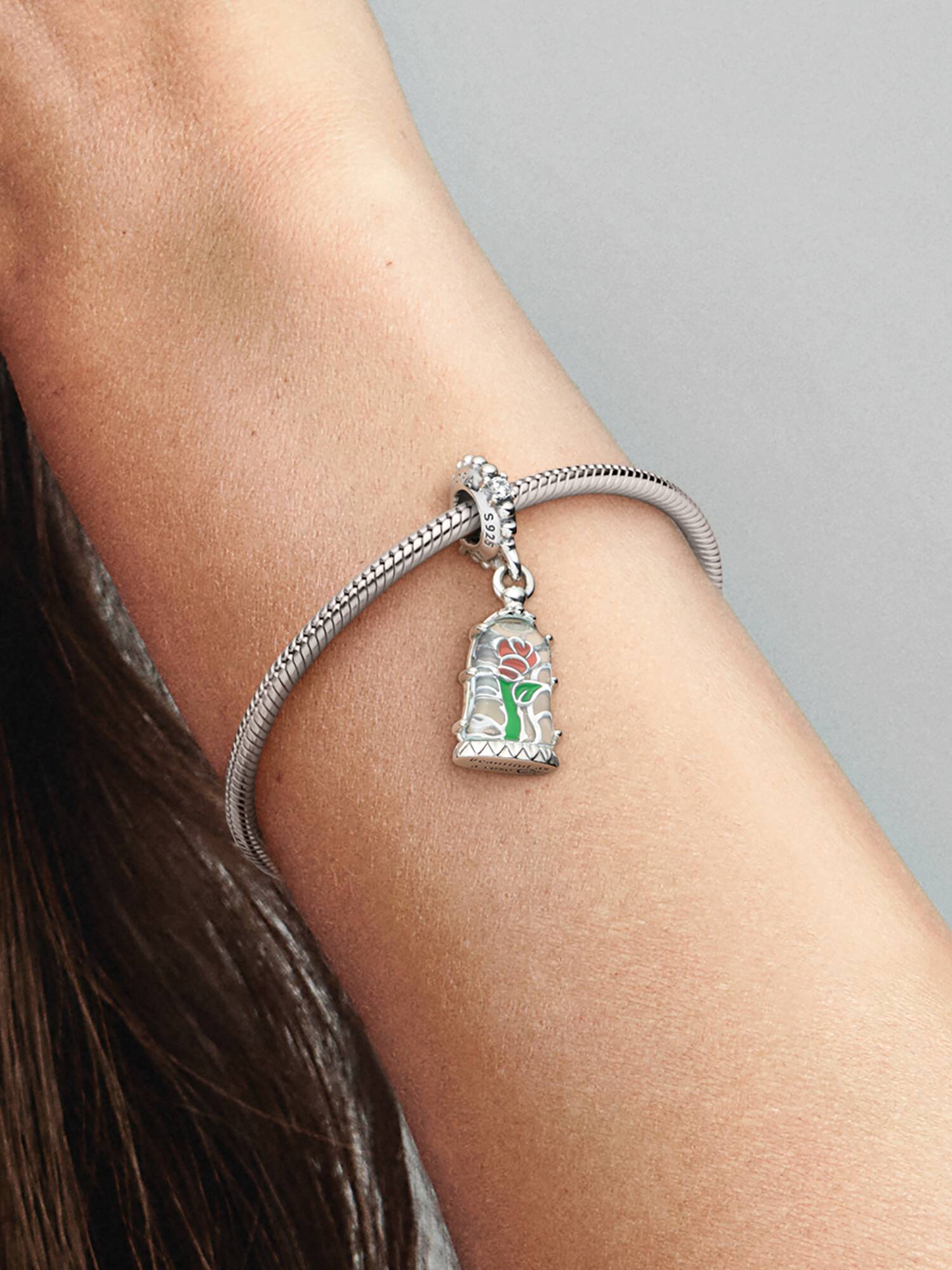 Disney Beauty and the Beast Enchanted Rose Dangle Charm