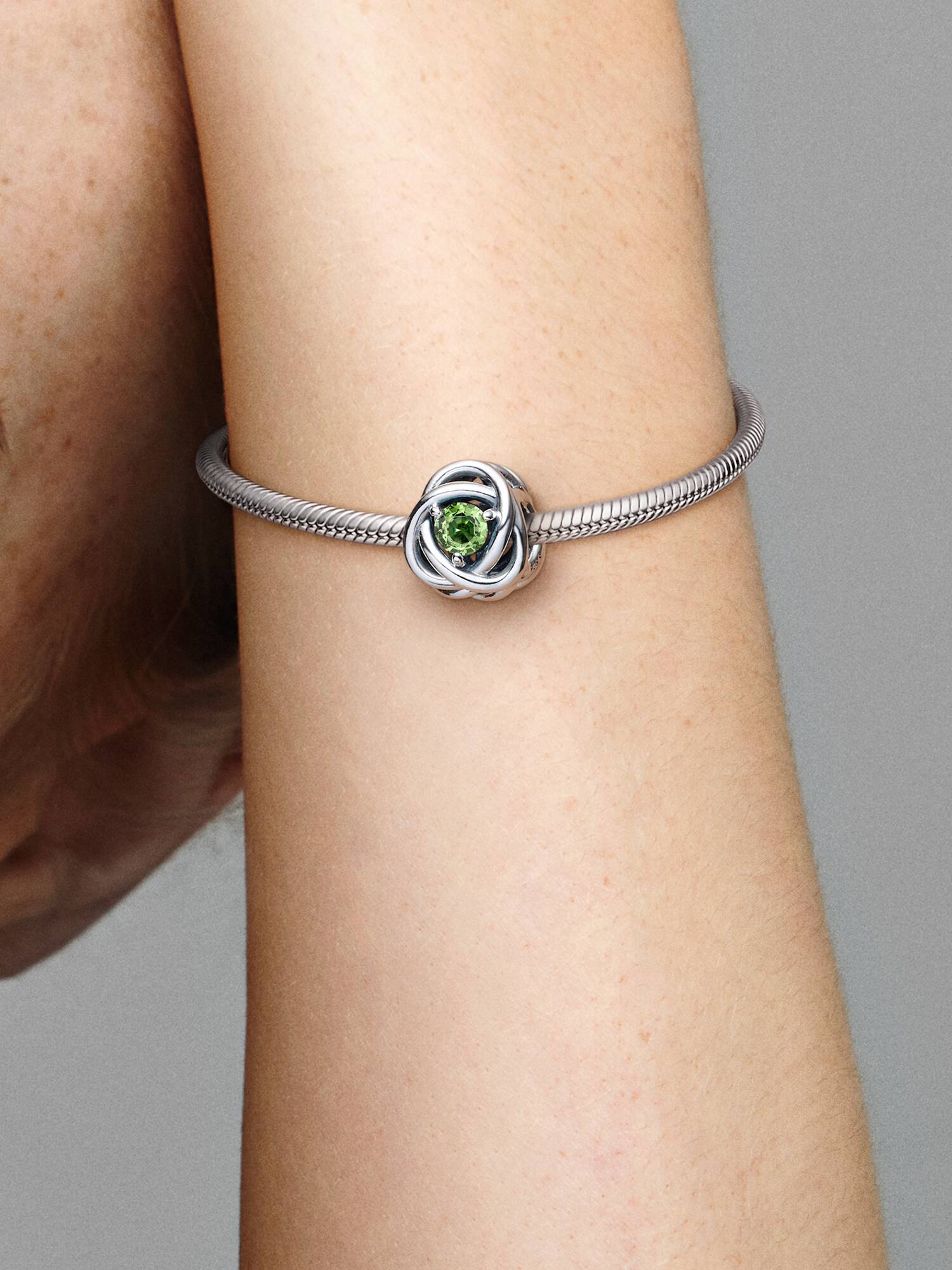 Spring Green Eternity Circle Charm