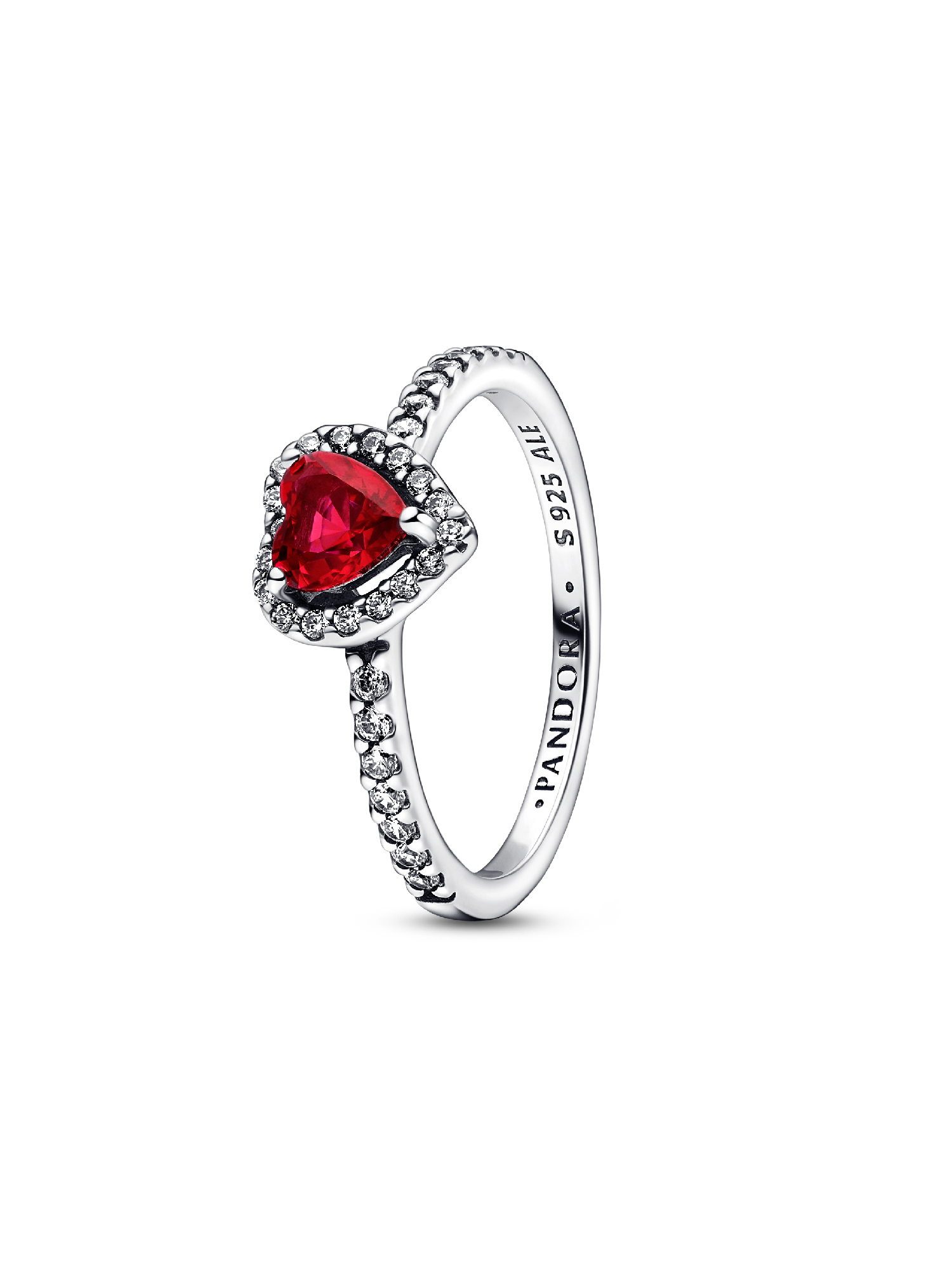 Elevated Red Heart Ring