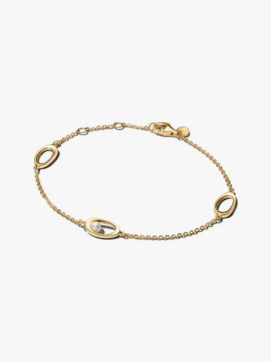 Organically Shaped Oval & Treated Freshwater Cultured Pearl Bracelet