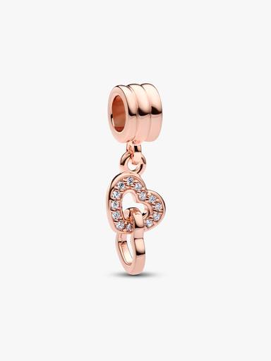 Interlocking Hearts Dangle Charm