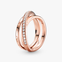 Crossover Pavé Triple Band Ring Crossover Pavé Triple Band Ring