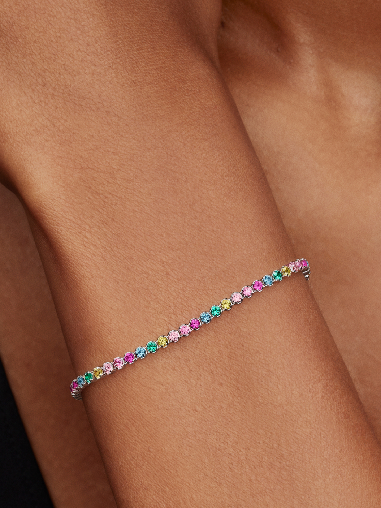 Rainbow Tennis Bracelet | スターリングシルバー | パンドラ'