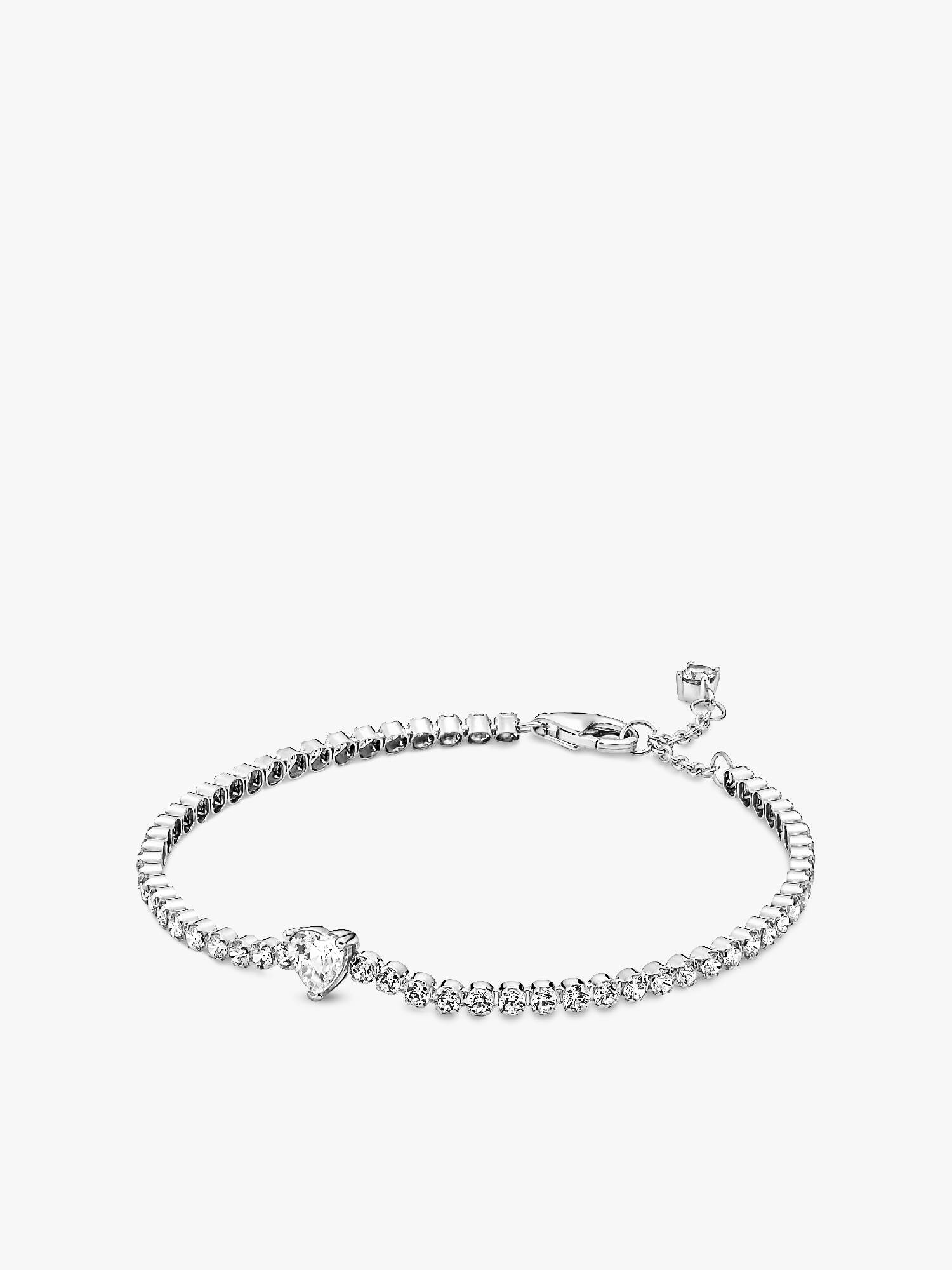 Sparkling Heart Tennis Bracelet