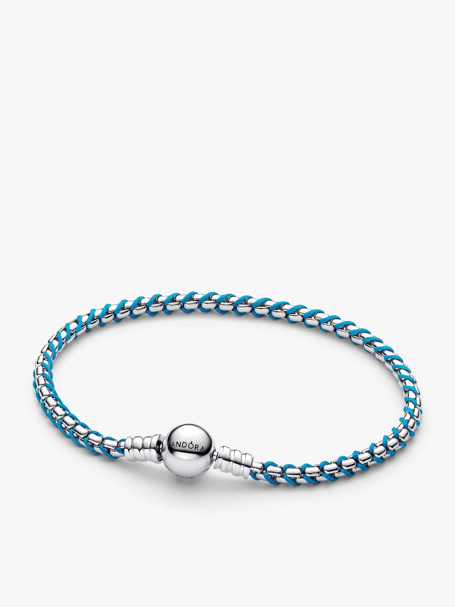 Blue Cord Box Chain Bracelet