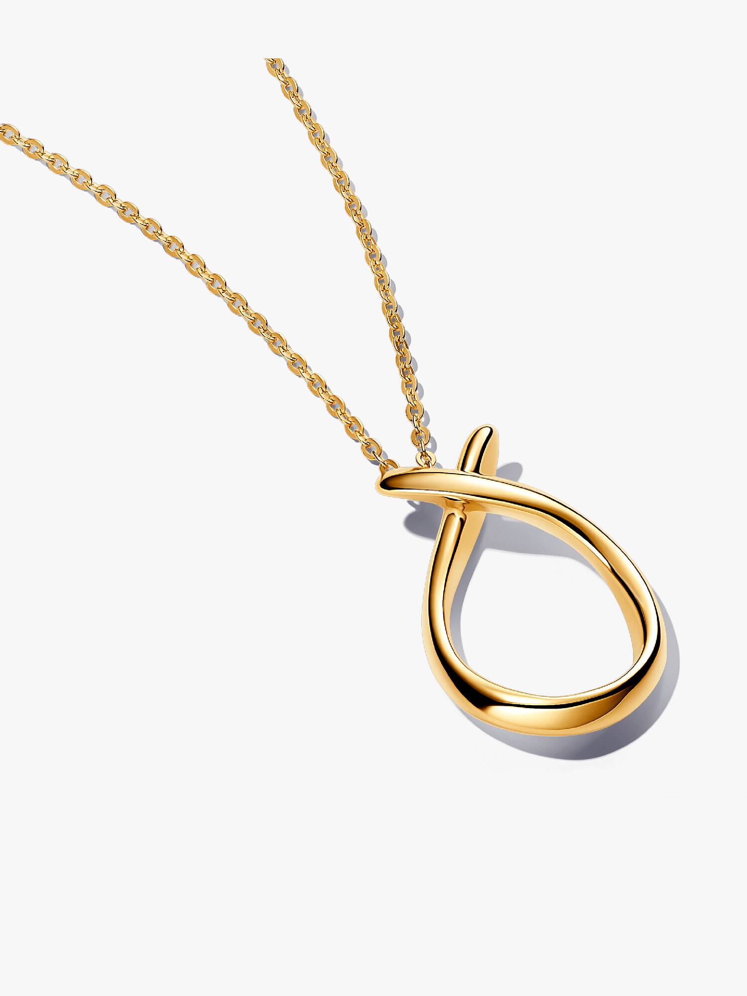Organically Shaped Pendant Necklace