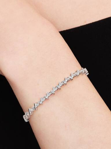 Sparkling Triangle Tennis Bracelet