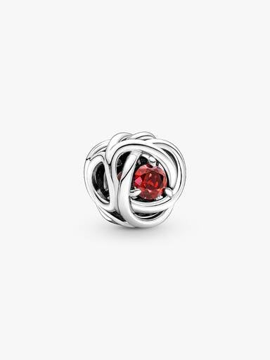 True Red Eternity Circle Charm