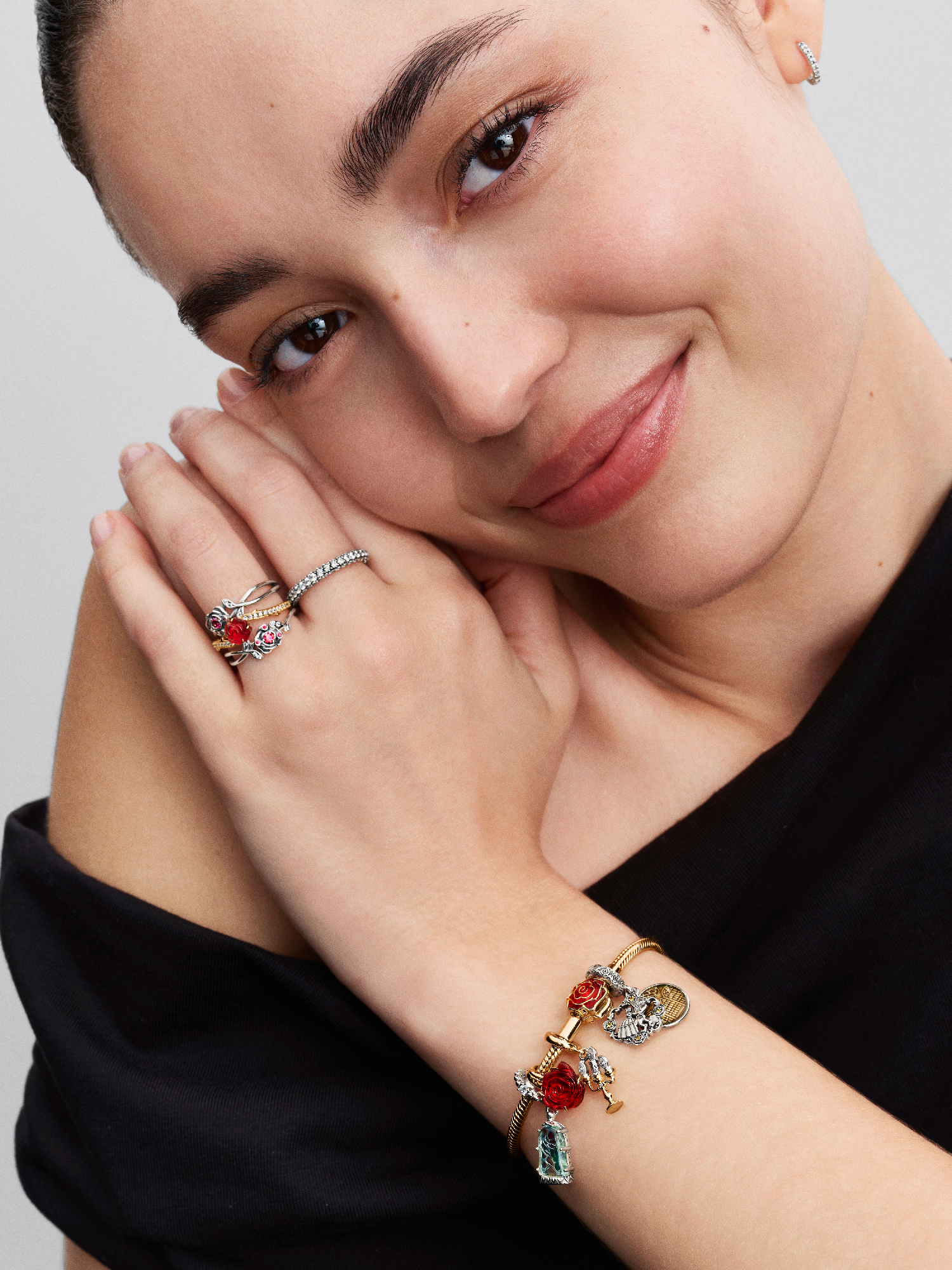 Disney Beauty and the Beast Enchanted Rose Ring | ゴールドプレー