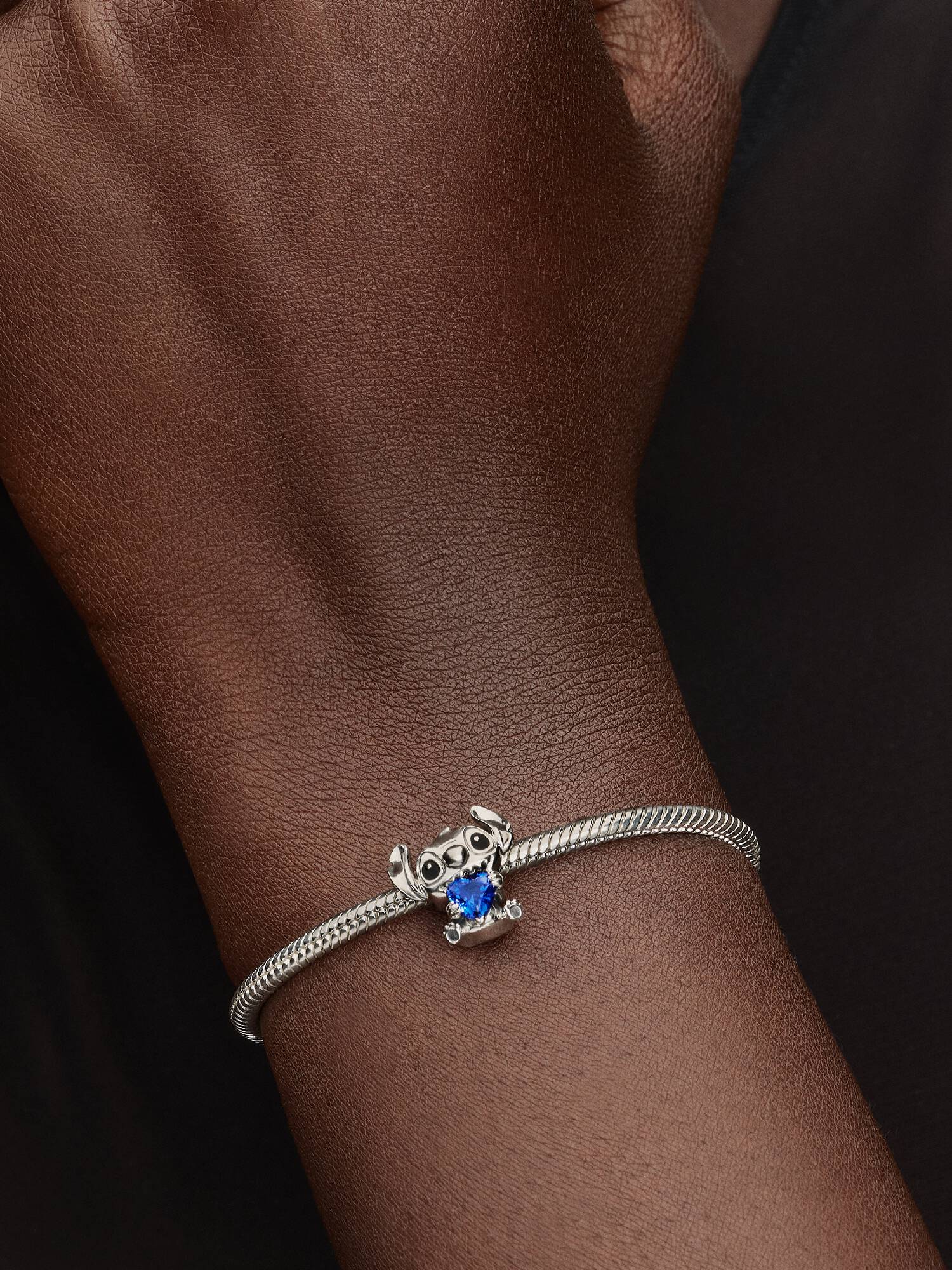 Disney Stitch Blue Heart Charm