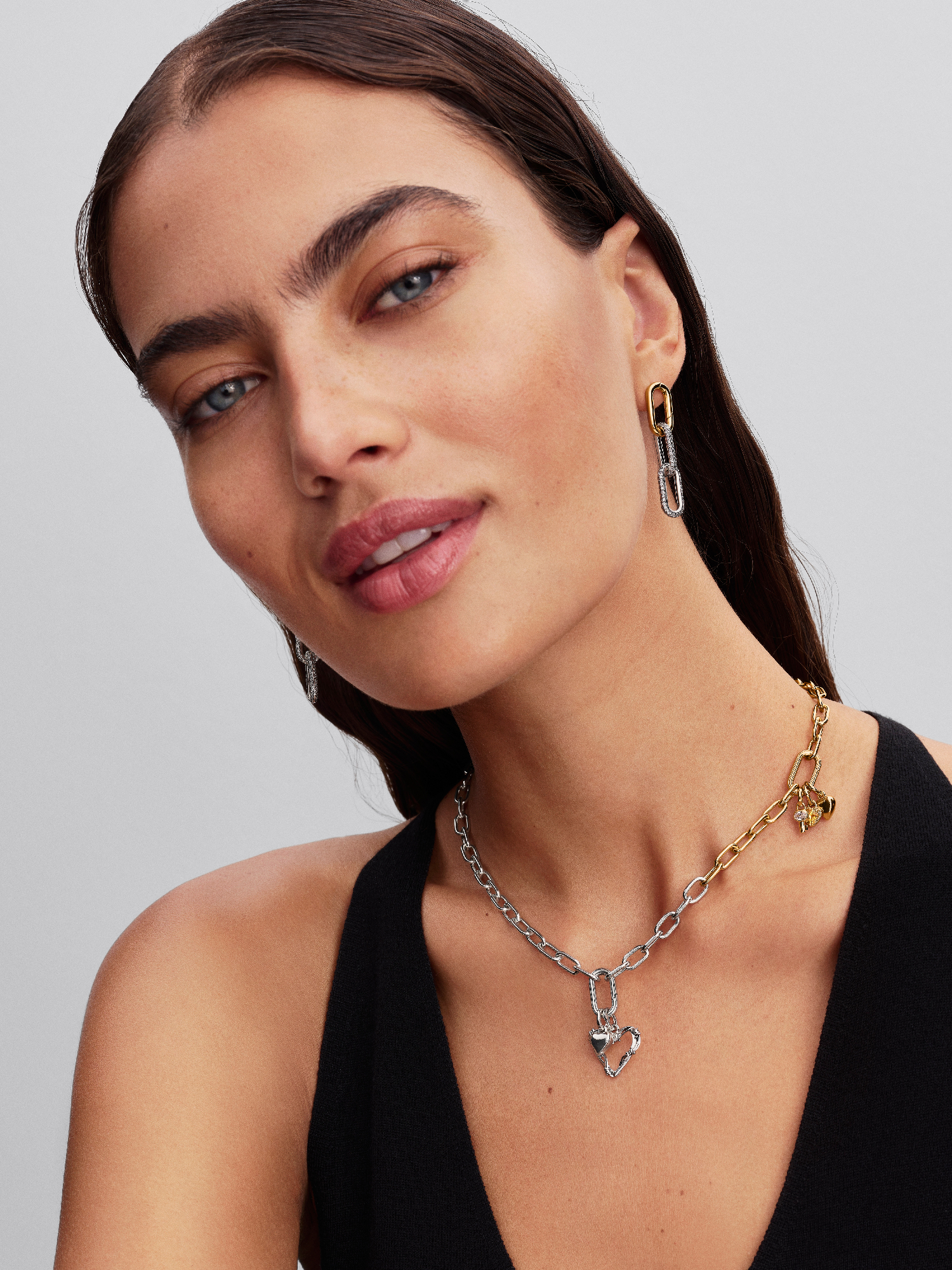 Pandora ME Styling Pavé Double Link | スターリングシルバー | パンドラ'