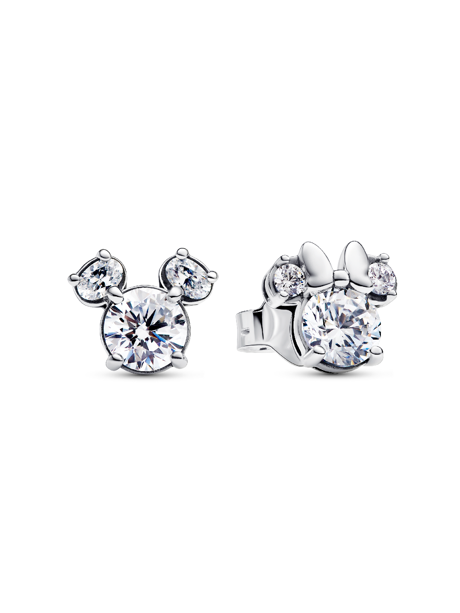 Disney Mickey Mouse & Minnie Mouse Sparkling Stud Earrings 