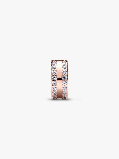 Double Lined Pavé Clip Charm
