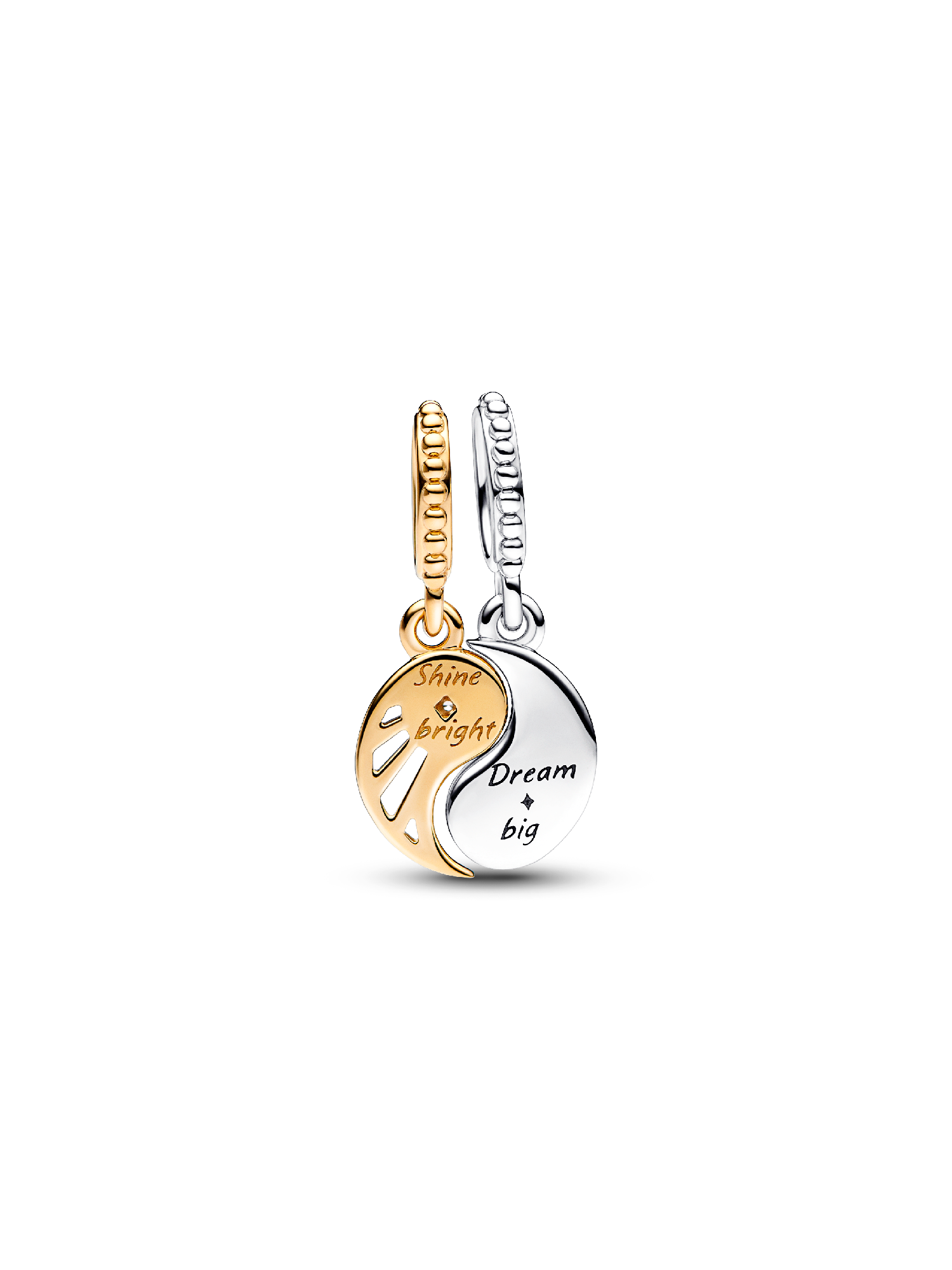 Two-tone Splittable Sun & Moon Dangle Charm | ツートーン | パンドラ'