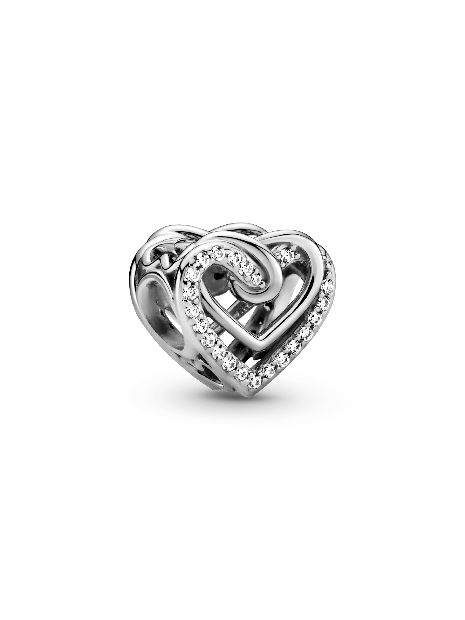 Sparkling Entwined Hearts Charm | スターリングシルバー | パンドラ'