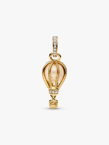 Sparkling Clear Hot Air Balloon Dangle Charm