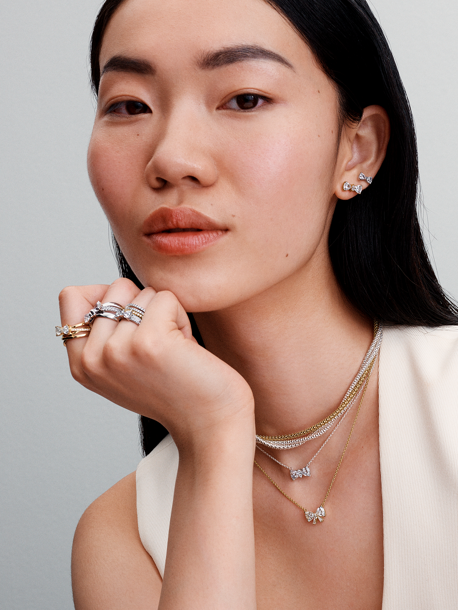 Sparkling Bow Necklace | スターリングシルバー | パンドラ'