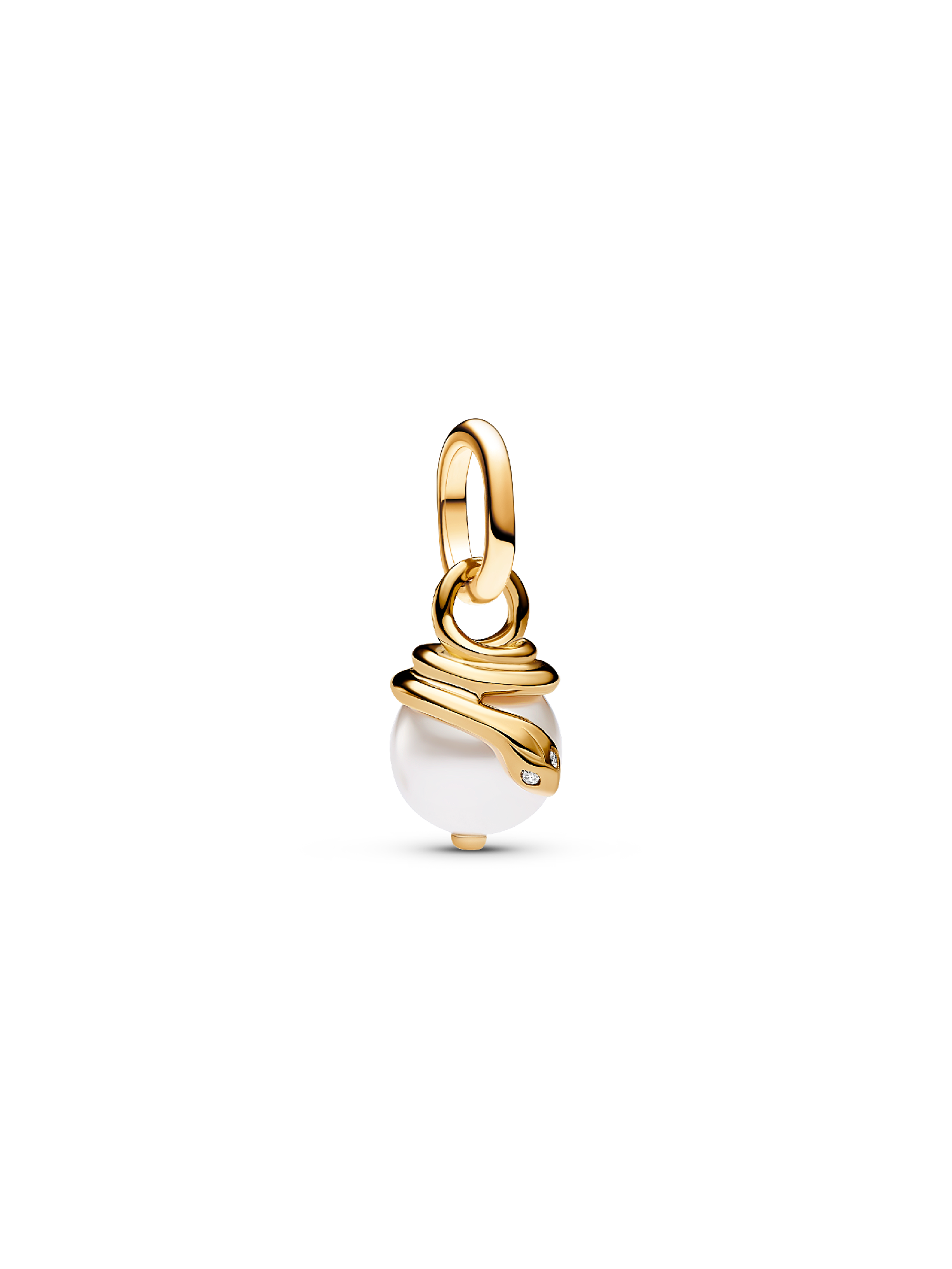 Snake Pearlescent Mini Dangle Charm | ゴールドプレーティング 