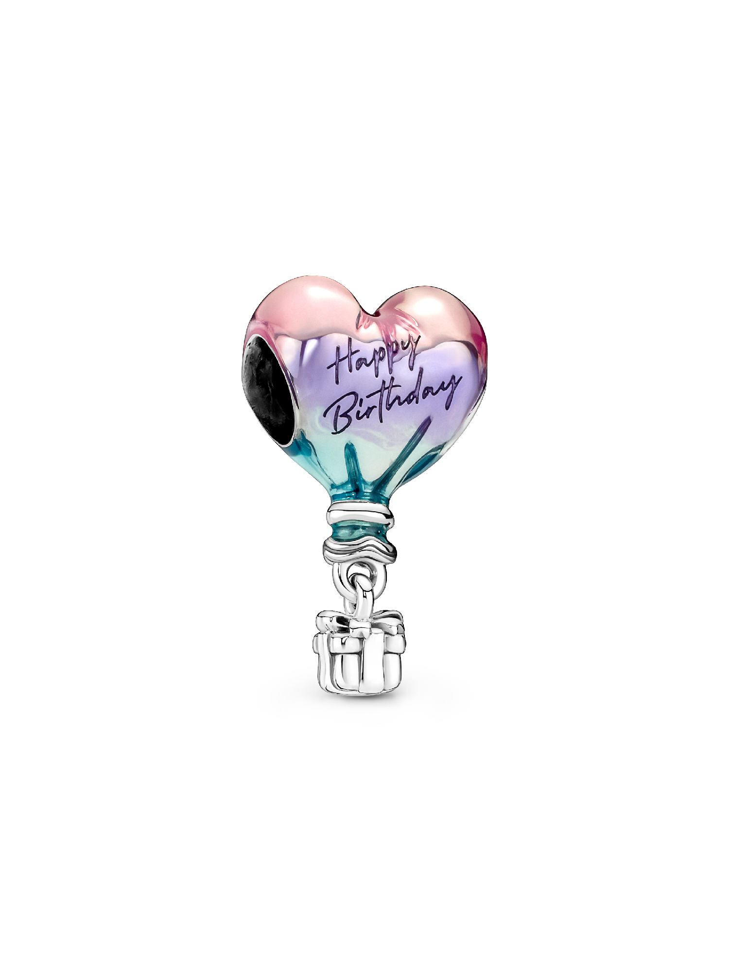 Happy Birthday Hot Air Balloon Charm | スターリングシルバー