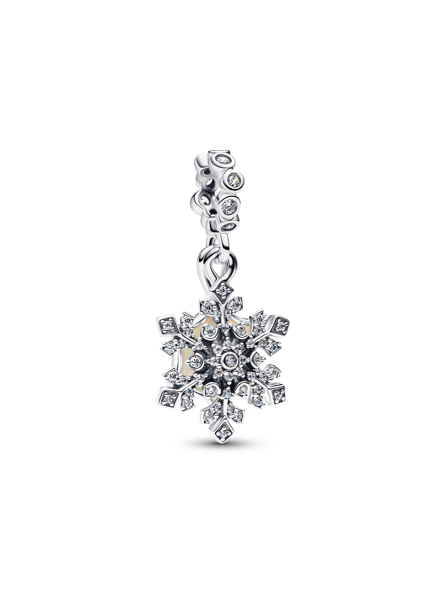 Opalescent Snowflake Double Dangle Charm | スターリングシルバー
