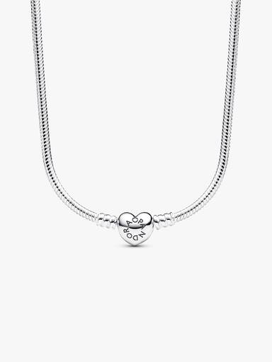 Heart Clasp Snake Chain Necklace