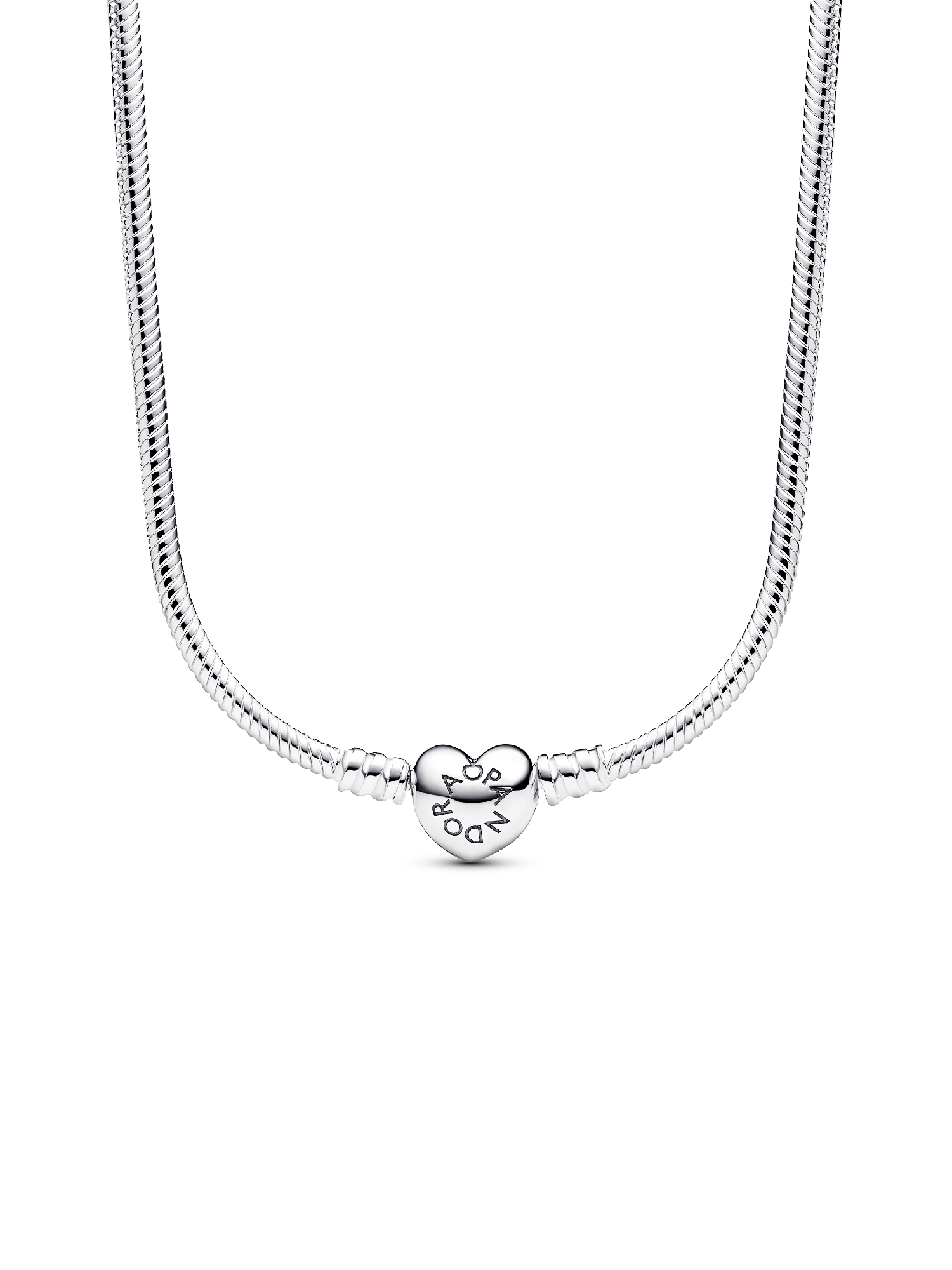 Heart Clasp Snake Chain Necklace | スターリングシルバー | パンドラ'