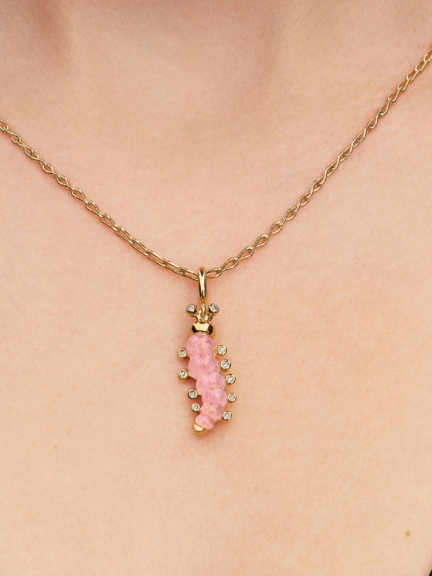Pink Caterpillar Charm
