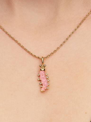 Pink Caterpillar Charm